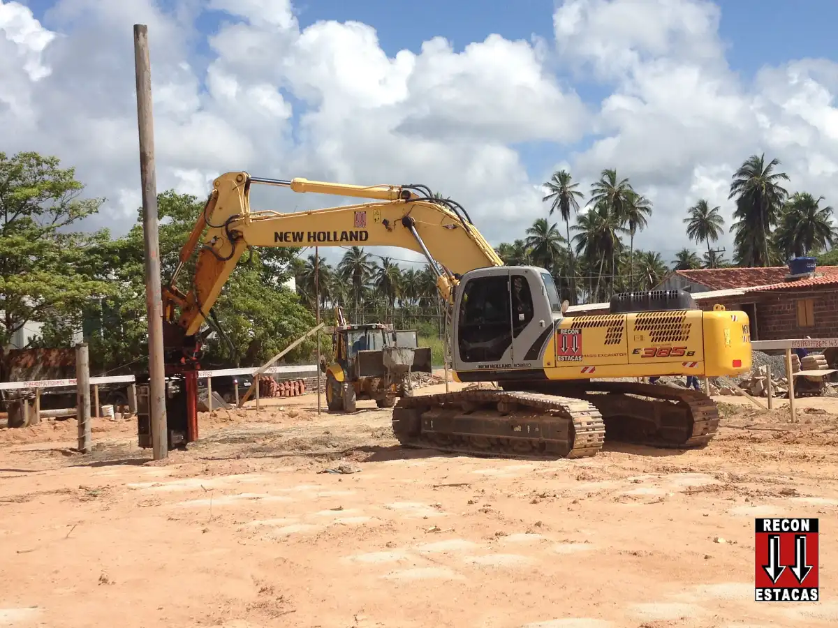Estacas de melhoramento de solo em argamassa / concreto